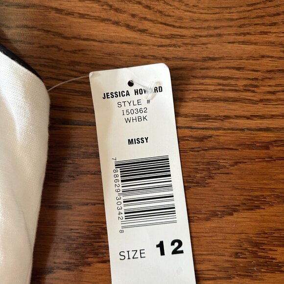 NWT Jessica Howard Linen Blend Size 12 Embroidered Floral Sheath Dress Lined - Picture 5 of 9